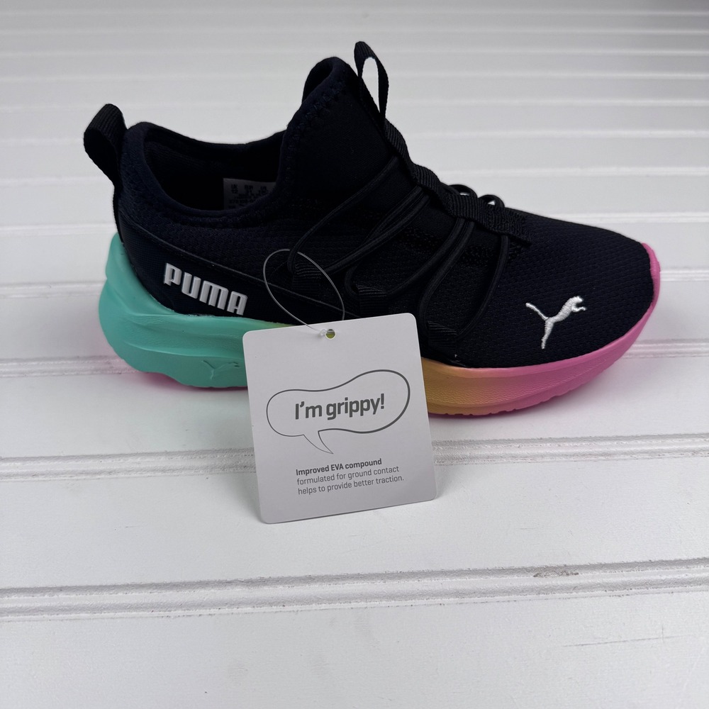 NEW Puma Youth Toddler Girls 12 Black Slip Ons RIGHT SHOE ONLY AMPUTEE